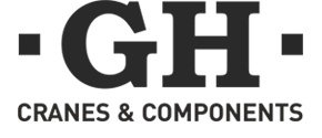 Logotipo GHSA Cranes and Components. GH crane and hoist manufacturer.
